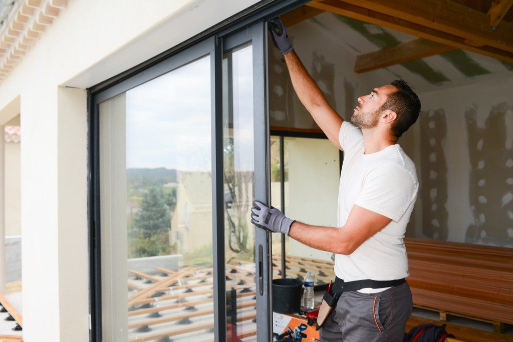 window being installed