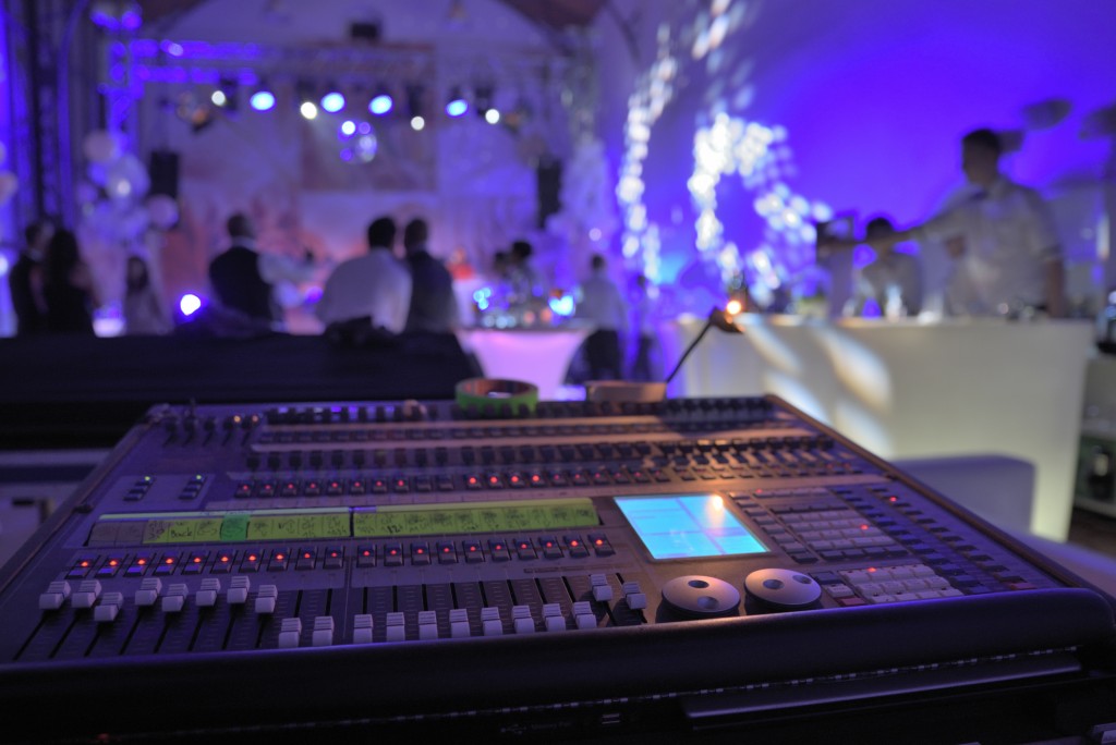 DJ mixer inside a fancy event