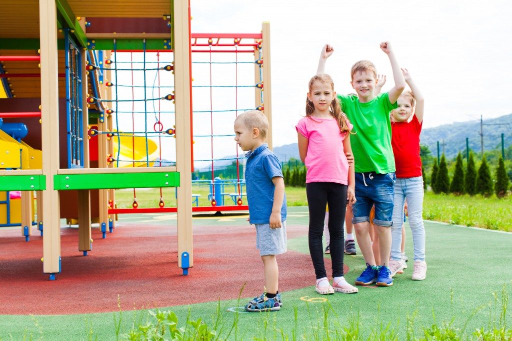 Friends in playground