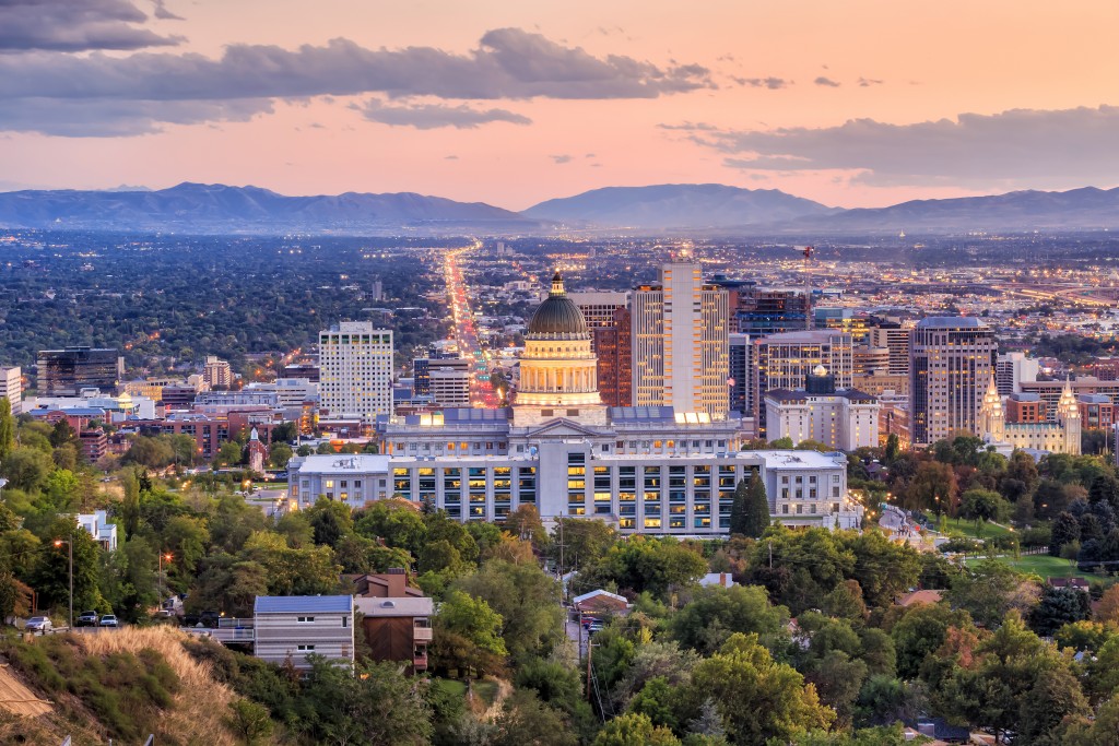 Salt Lake City Utah city skyline