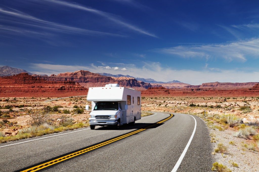 Camper Van on the road