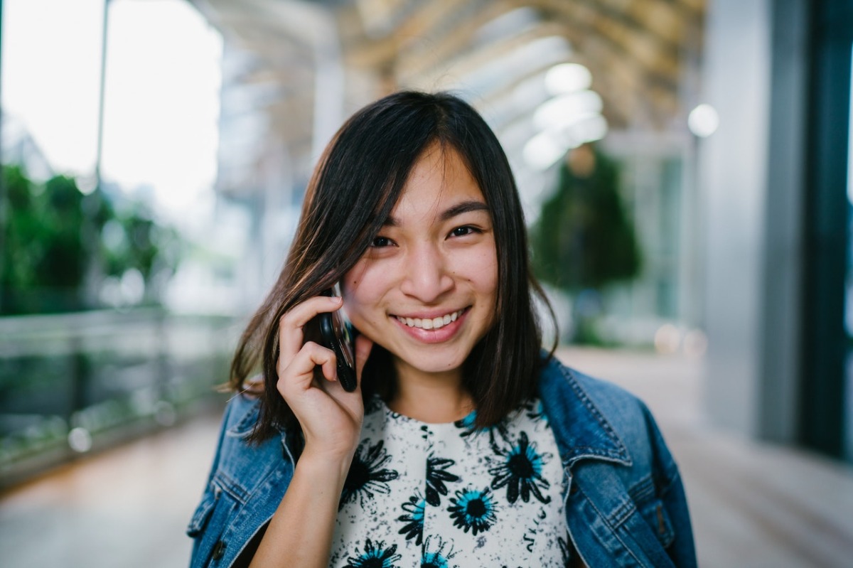 woman on the phone