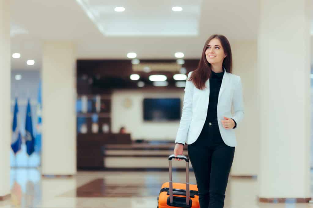 woman going to the airport