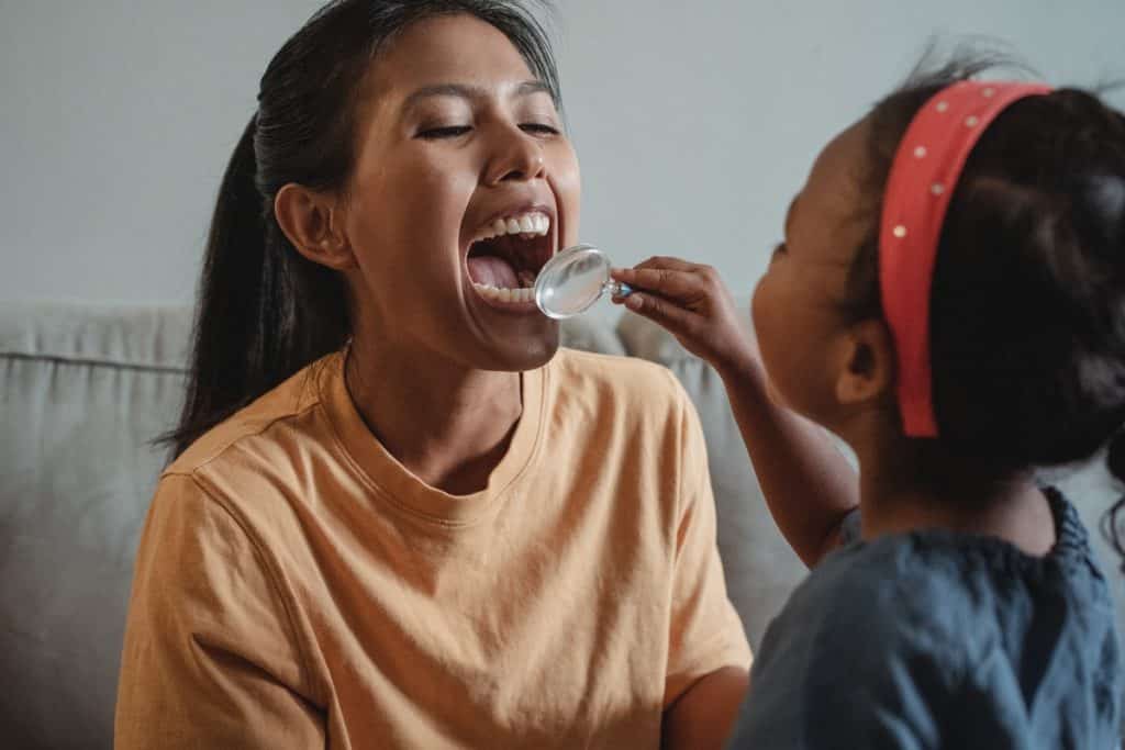 checking teeth